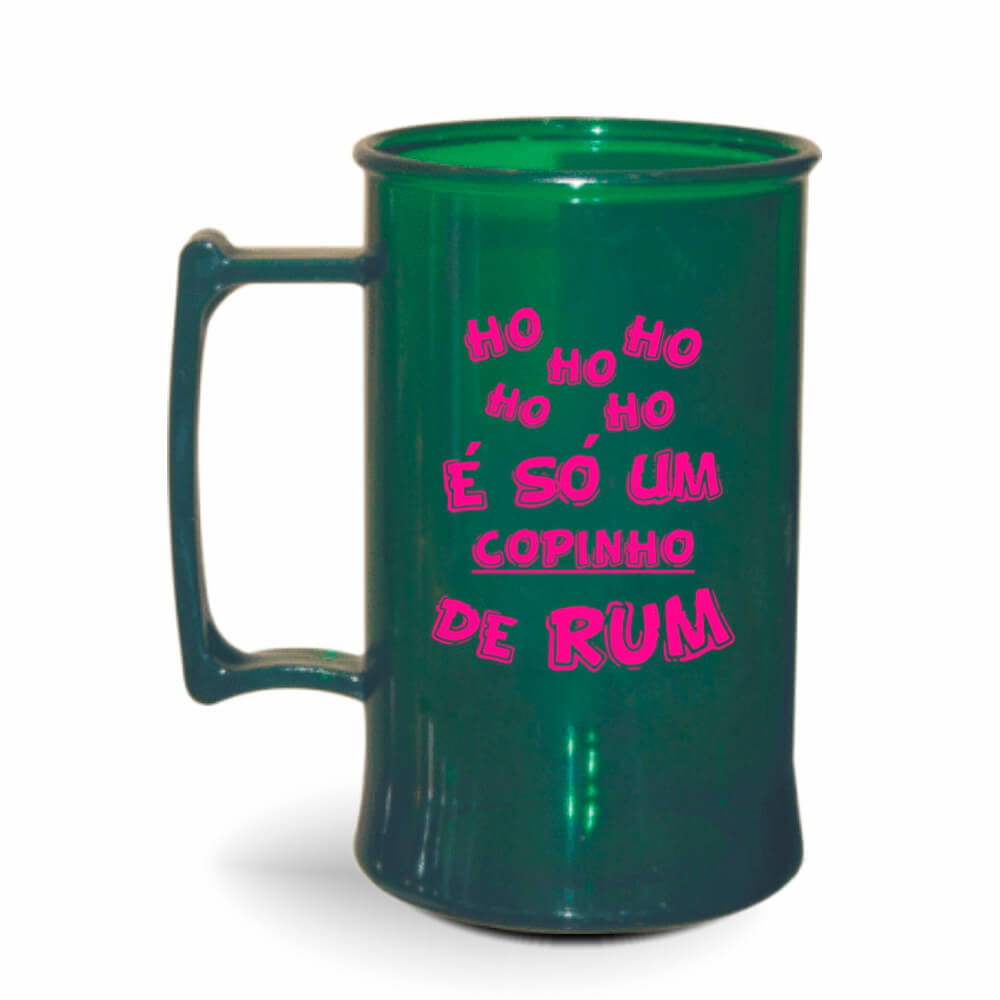 CANECA, COPOS E TAÇAS CANECAS CANECAS PLÁSTICAS CHOPP 300ML IMPRESSÃO 1 COR TRANSPARENTE VERDE