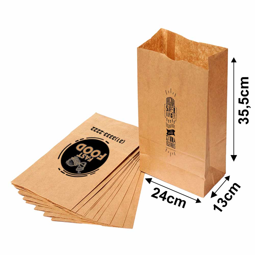 SACOLAS E SACOS SACO PARA DELIVERY 1X0 TAMANHO M 240X355MM - 1X0 - 500unid - SCK10C500