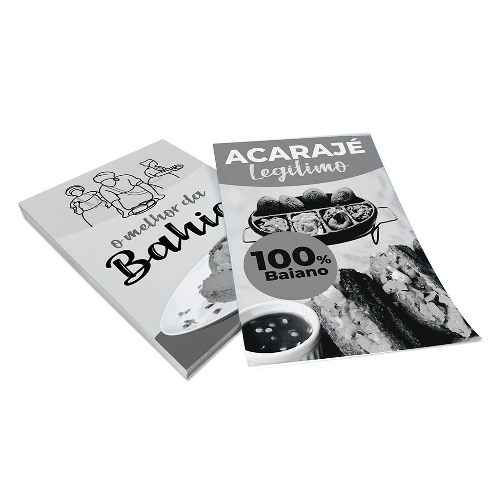 PANFLETOS, FLYERS E FOLHETOS APERGAMINHADO 75G 105X150MM