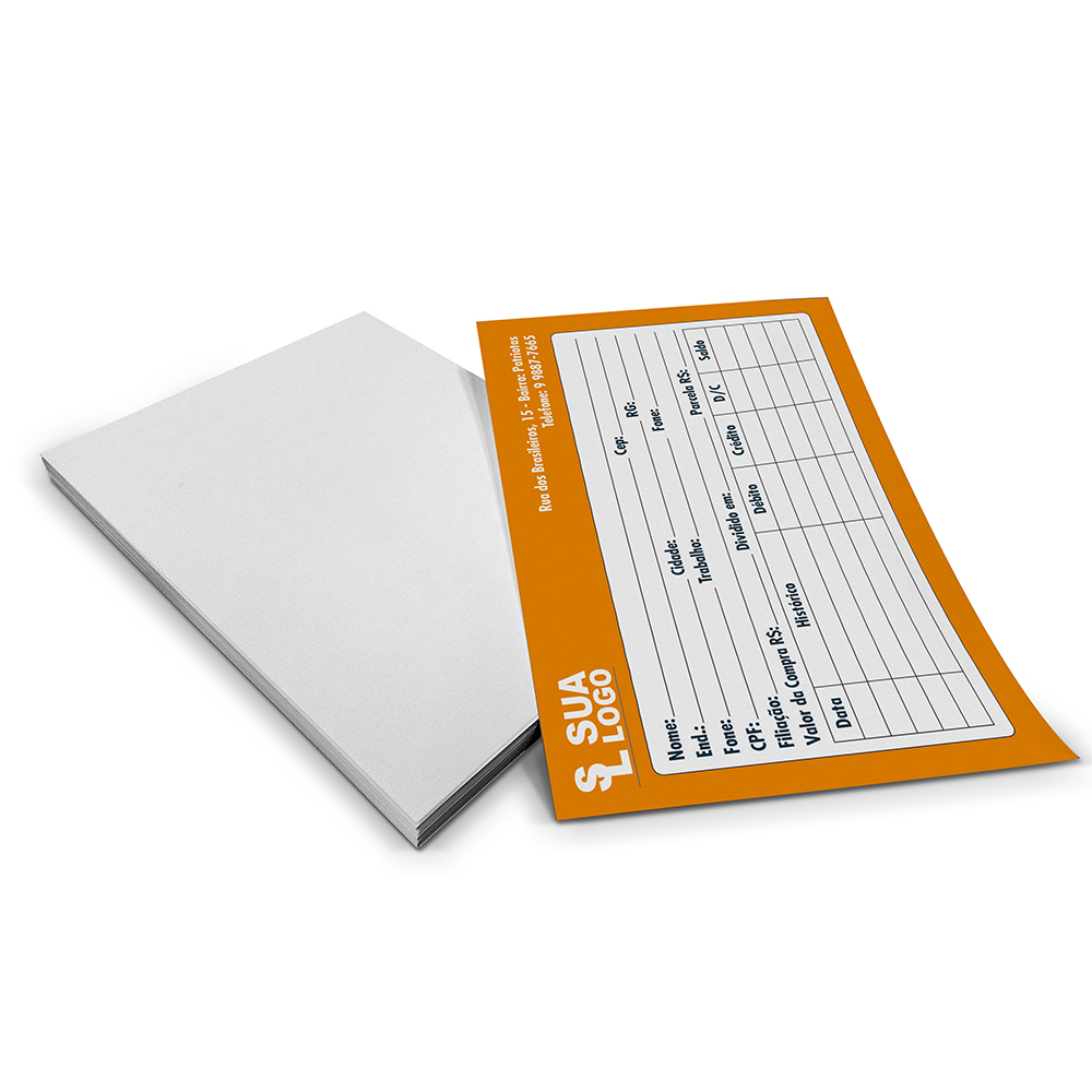 FICHA APERGAMINHADO 180G 105X150MM - 4X0 - 1000unid - FAP18002C