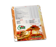 DELIVERY CARDÁPIO PVC PVC 0,50MM PREMIUM BRANCO 210X300MM - 4X0 - 50unid - DP34050C