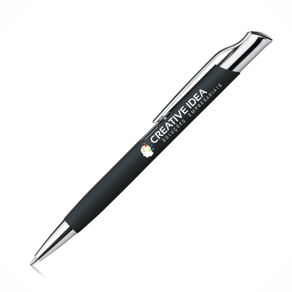 CANETAS IMPRESSÃO COLORIDA LINHA PREMIUM OLAF SOFT PRETA