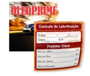 ADESIVOS TROCA DE ÓLEO VINIL TRANSPARENTE COM TINTA BRANCA 63X63MM - 4X4 - 1000unid - ETQTOHC