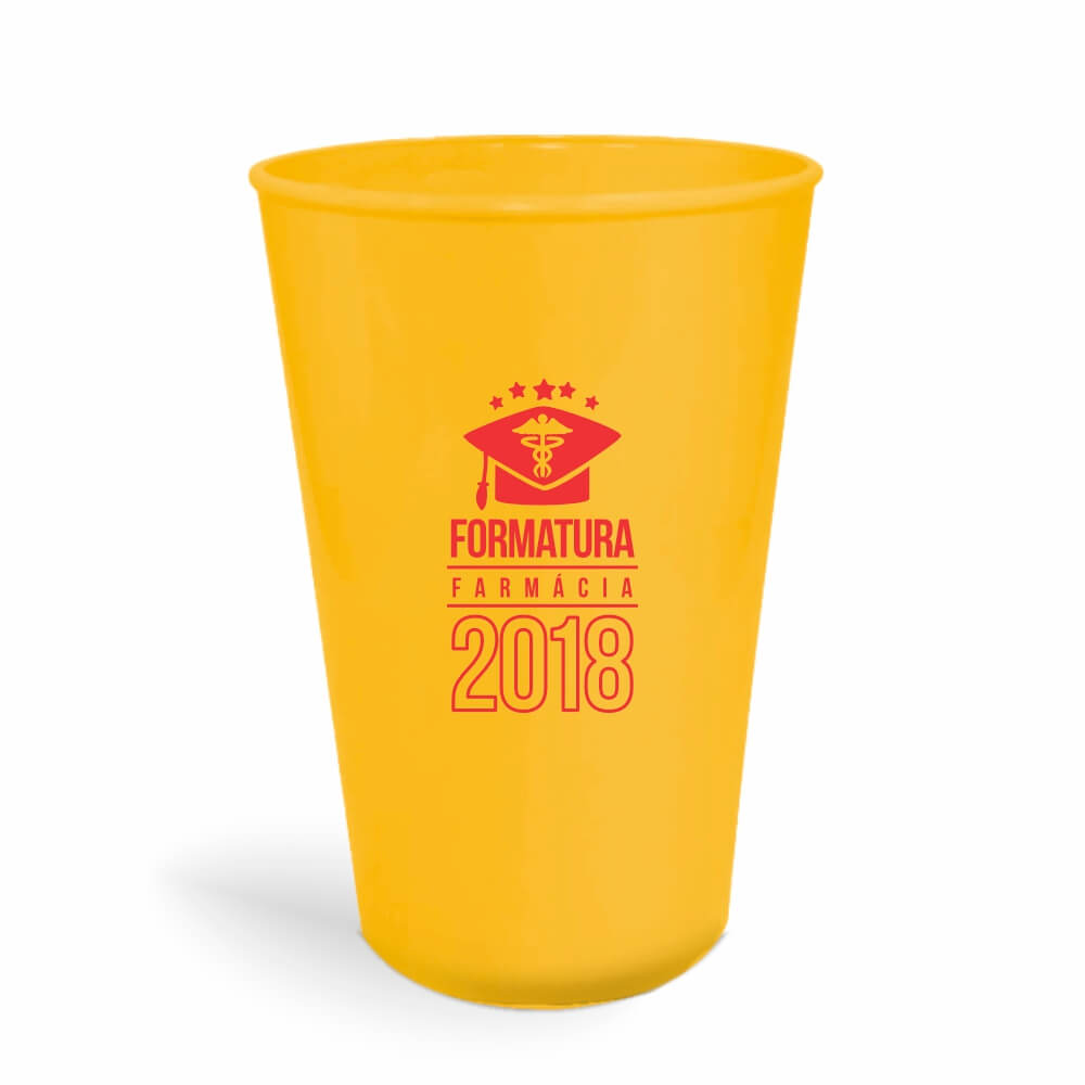 CANECA, COPOS E TAÇAS COPOS COPOS PLÁSTICOS COPO TWISTER 600ML IMPRESSÃO 1 COR LEITOSO AMARELO