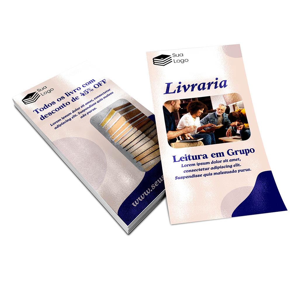 PANFLETOS, FLYERS E FOLHETOS COUCHÊ 150G VERNIZ UV TOTAL FRENTE E VERSO 100X200MM - 4X4 - 10000unid - PB7006AC2
