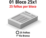 BLOCOS, COMANDAS, RECEITUÁRIOS E TALÕES BLOCOS E TALÕES 25 FOLHAS AP 56G 25X1 75X105MM