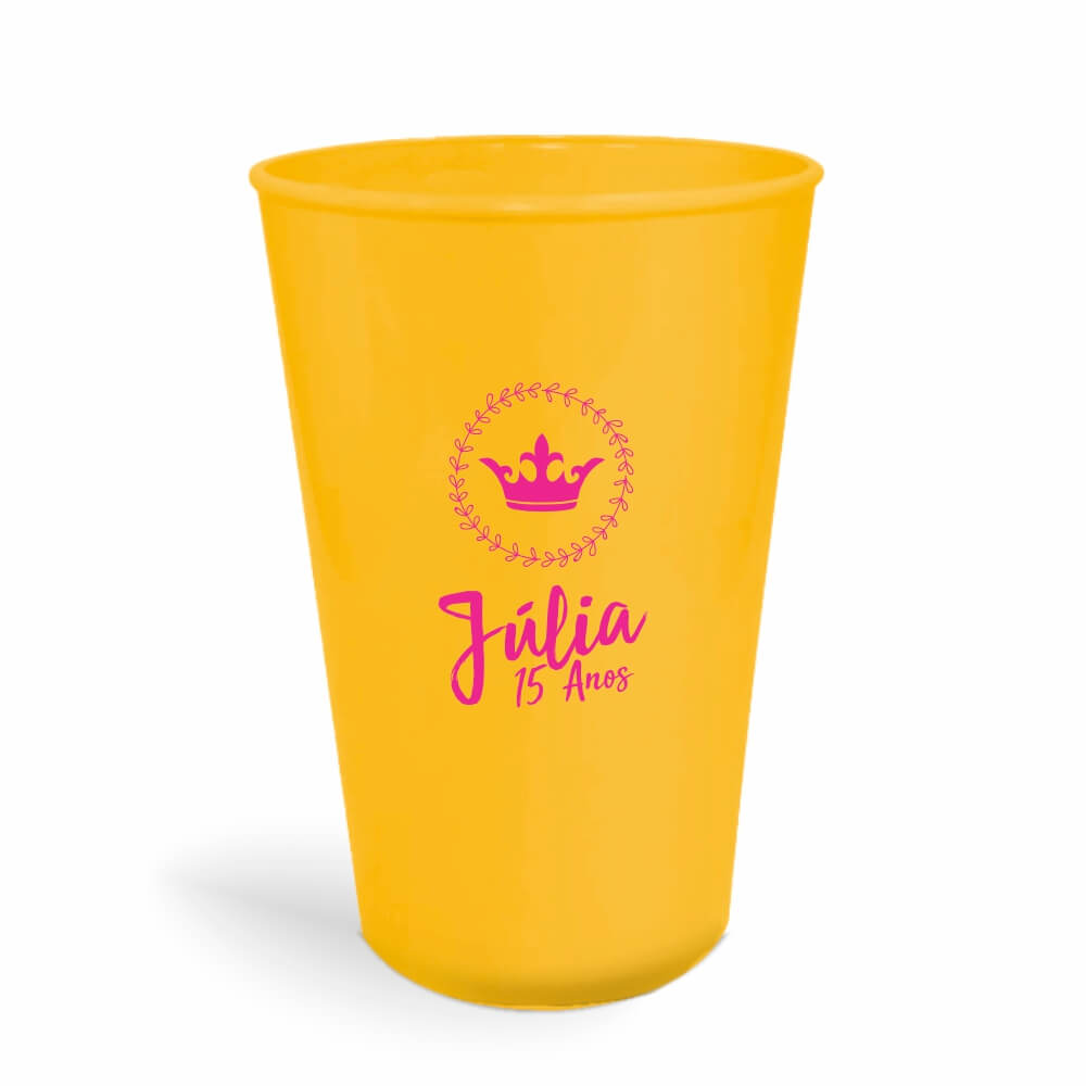 CANECA, COPOS E TAÇAS COPOS COPOS PLÁSTICOS COPO TWISTER 600ML IMPRESSÃO 1 COR LEITOSO AMARELO