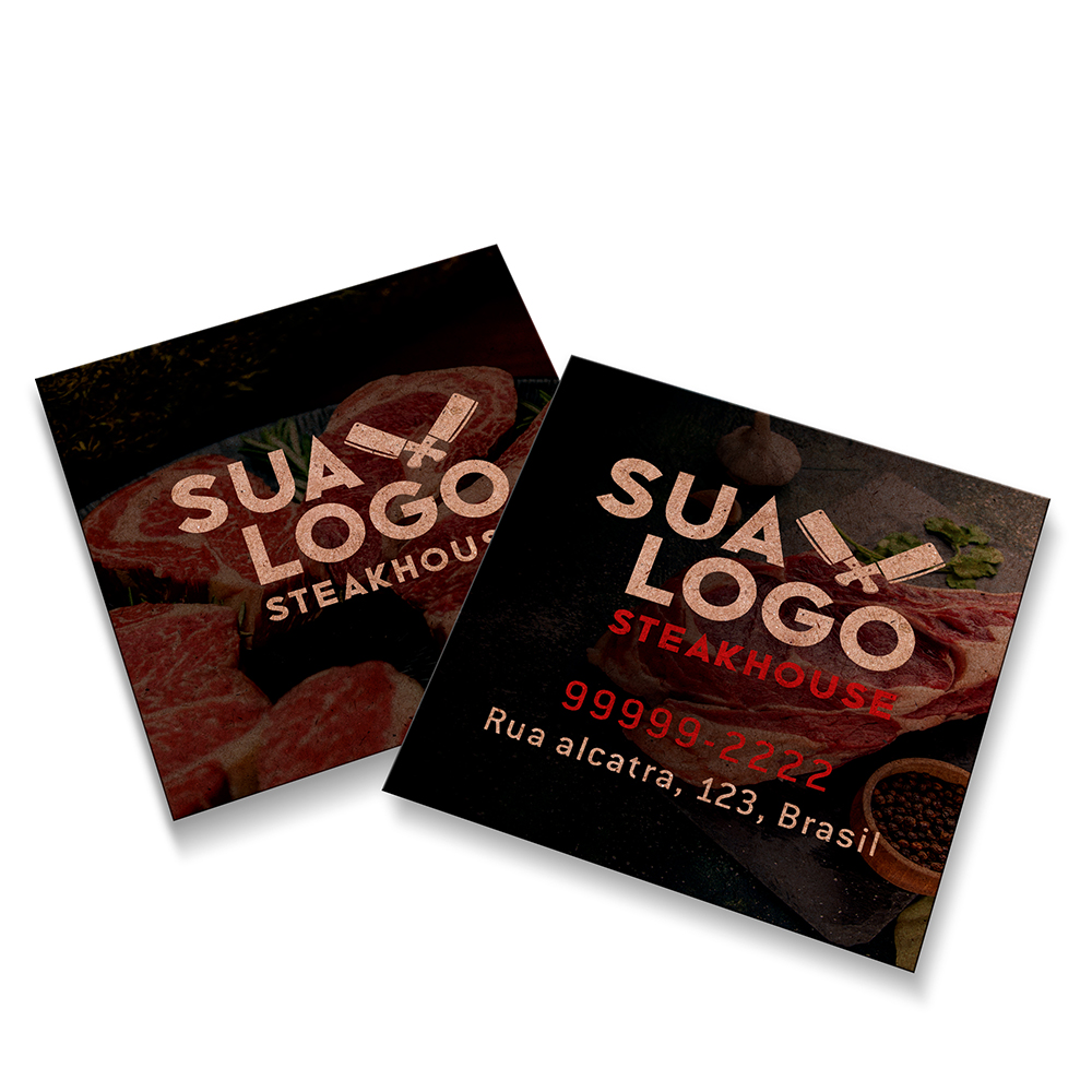 CARTÕES DUPLO KRAFT 250G SEM LAMINAÇÃO E SEM VERNIZ UV SEM VERNIZ - 4X4 - 50unid - CDDK50C