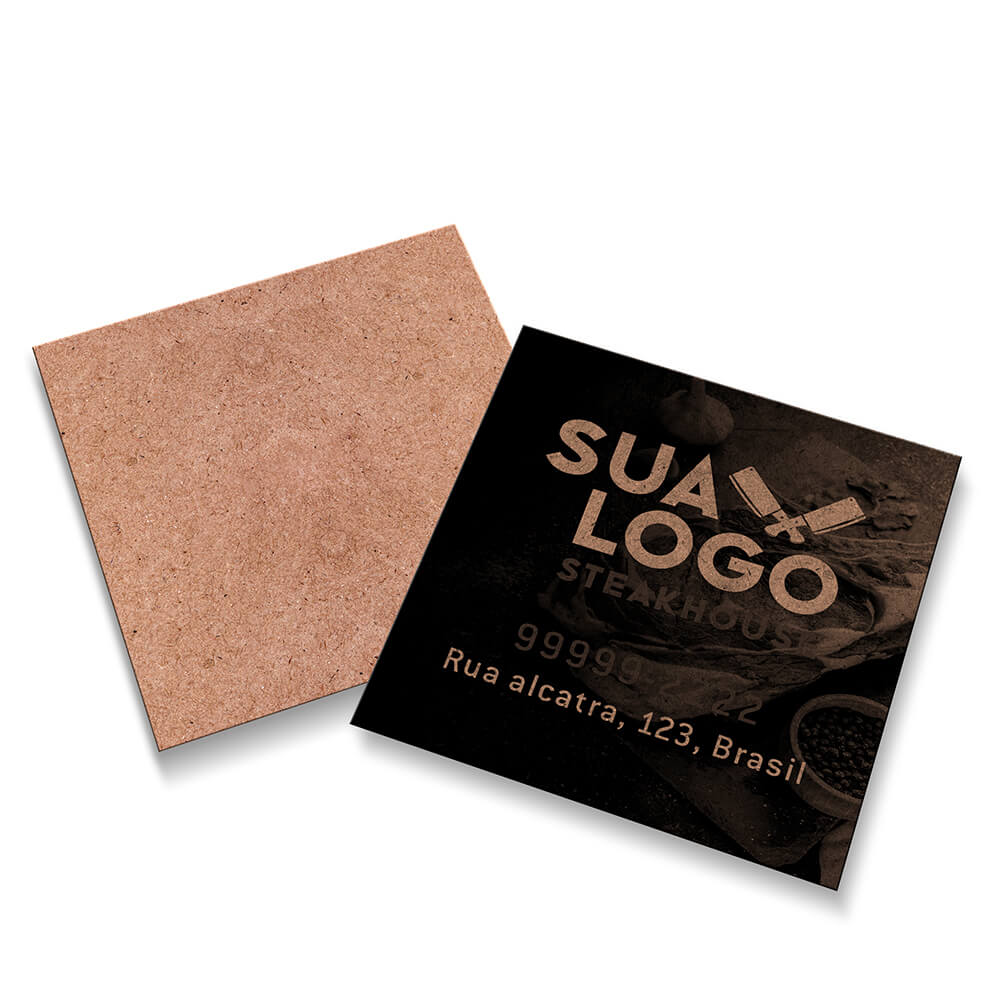 CARTÕES DUPLO KRAFT 250G SEM LAMINAÇÃO E SEM VERNIZ UV SEM VERNIZ - 1X0 - 50unid - CDDK50C1