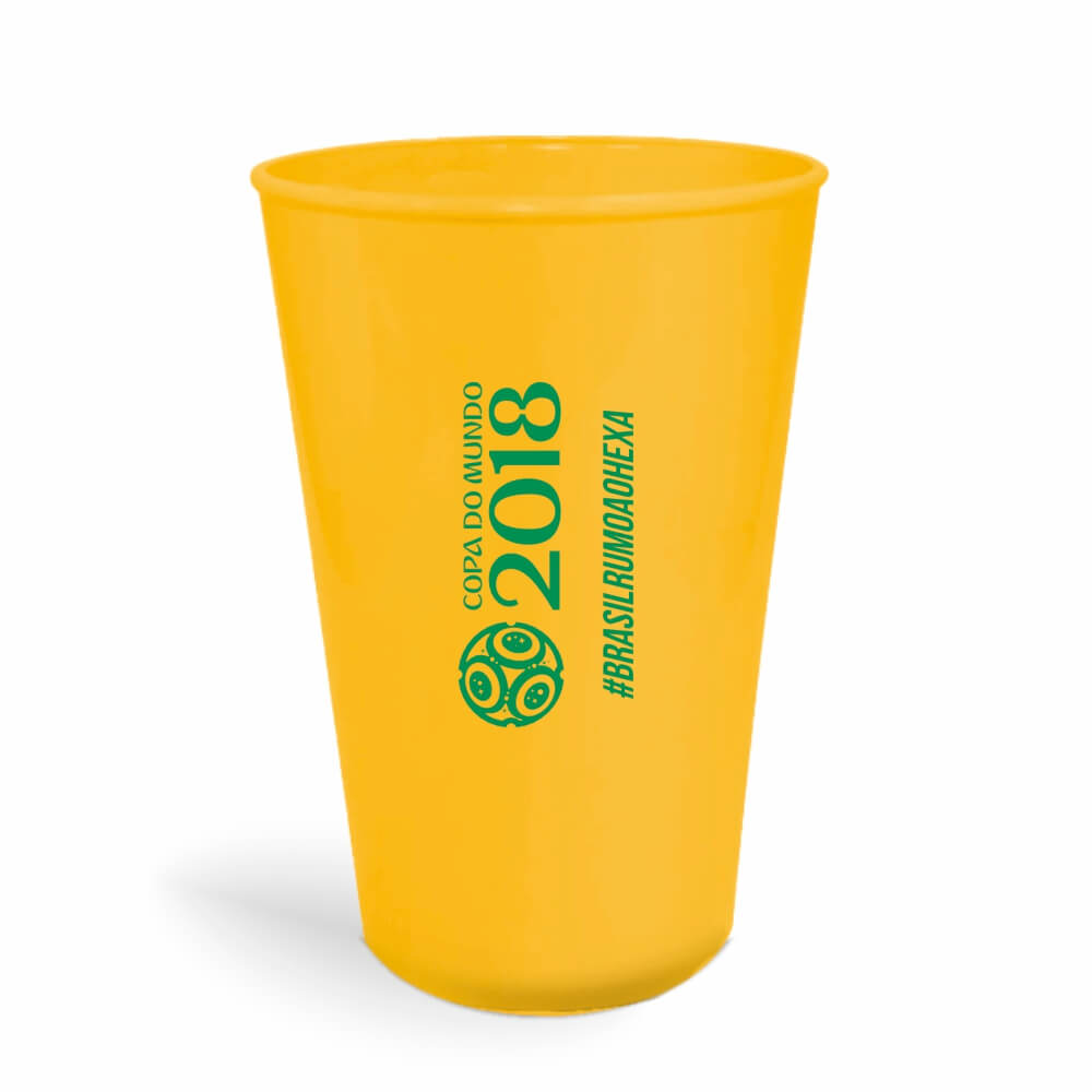 CANECA, COPOS E TAÇAS COPOS COPOS PLÁSTICOS COPO TWISTER 600ML IMPRESSÃO 1 COR LEITOSO AMARELO