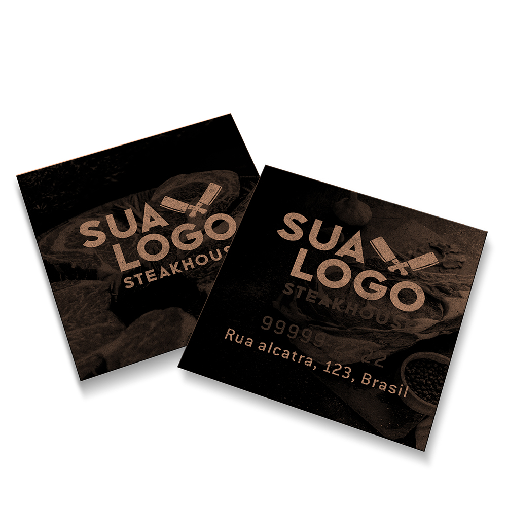 CARTÕES DUPLO KRAFT 250G SEM LAMINAÇÃO E SEM VERNIZ UV SEM VERNIZ - 1X1 - 50unid - CDDK50CC2