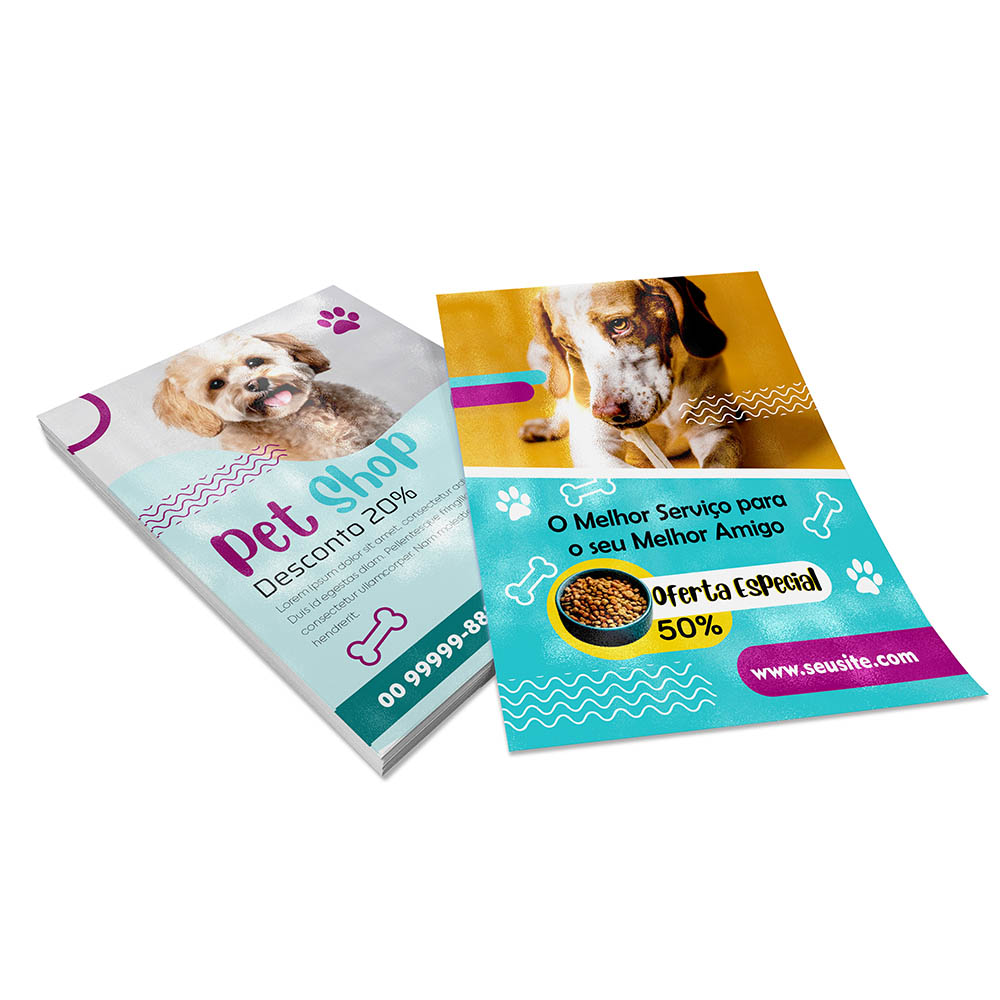 PANFLETOS, FLYERS E FOLHETOS COUCHÊ 150G VERNIZ UV TOTAL FRENTE E VERSO 150X200MM - 4X4 - 5000unid - P211525UV1