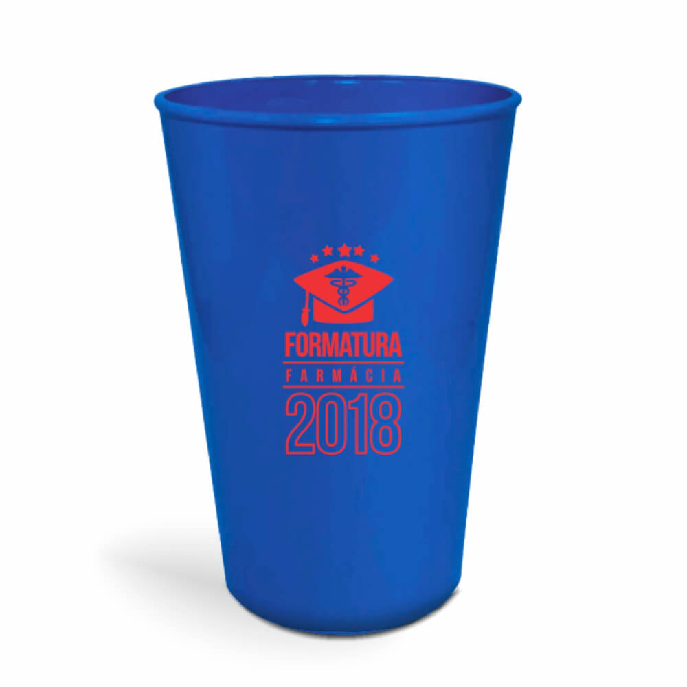 CANECA, COPOS E TAÇAS COPOS COPOS PLÁSTICOS COPO TWISTER 600ML IMPRESSÃO 1 COR LEITOSO AZUL