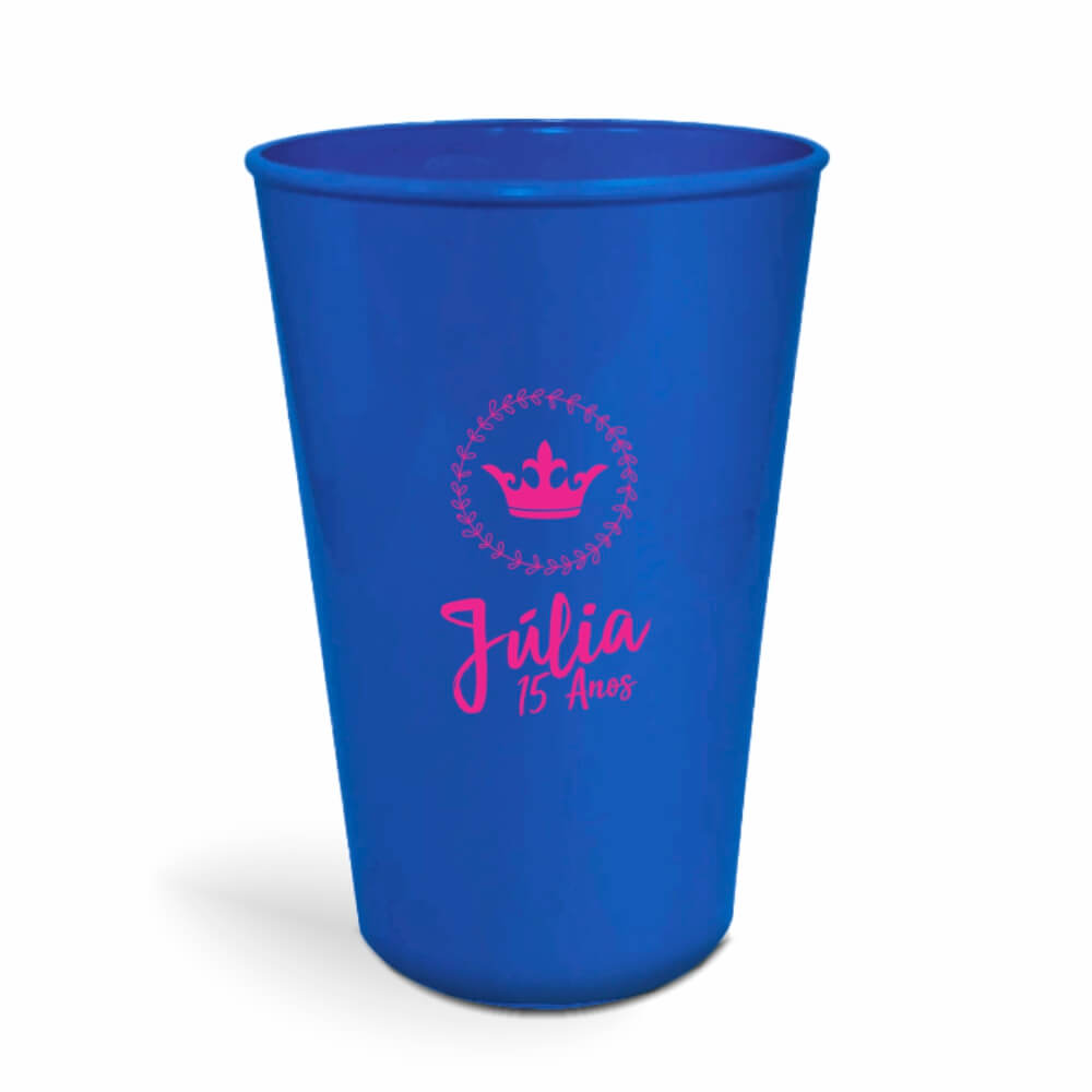 CANECA, COPOS E TAÇAS COPOS COPOS PLÁSTICOS COPO TWISTER 600ML IMPRESSÃO 1 COR LEITOSO AZUL