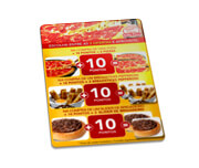 CARDÁPIOS CARDÁPIOS PERSONALIZADOS PVC PVC 0,50MM PREMIUM BRANCO 182X318MM - 4X0 - 8unid - CP3405C