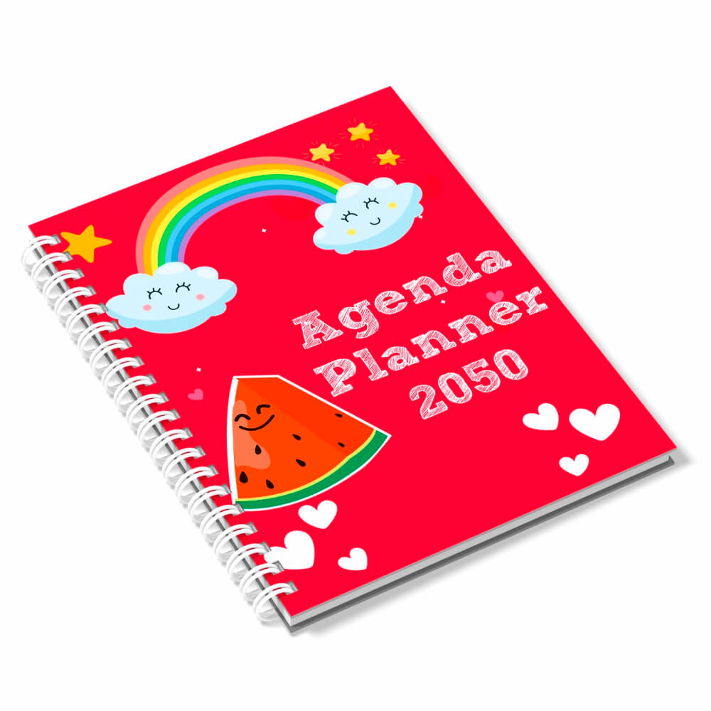 AGENDAS, CADERNOS E APOSTILAS AGENDA 2025 MIOLO PERSONALIZADO COLORIDO CAPA COUCHÊ 150G NO PAPEL PARANÁ 2MM E MIOLO AP 75G SEM VERNIZ - 4X0 - 10unid - AGMPS10C