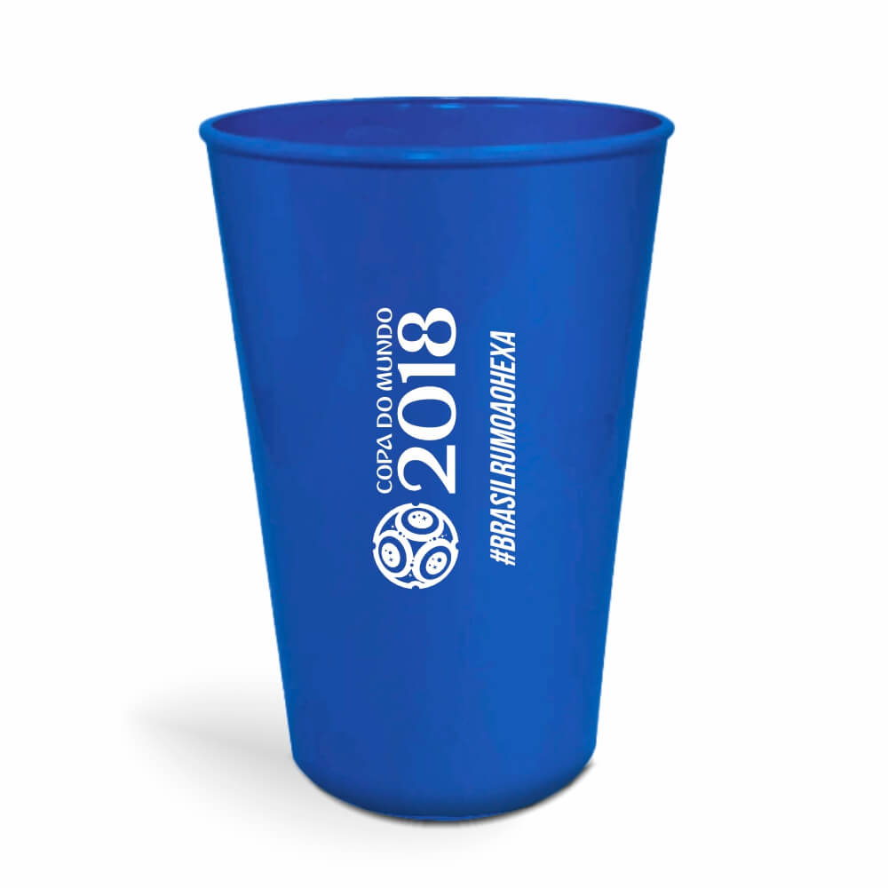 CANECA, COPOS E TAÇAS COPOS COPOS PLÁSTICOS COPO TWISTER 600ML IMPRESSÃO 1 COR LEITOSO AZUL
