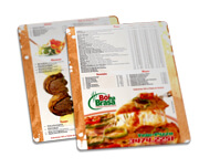 CARDÁPIOS CARDÁPIOS PERSONALIZADOS PVC PVC 0,50MM PREMIUM BRANCO 182X318MM - 4X4 - 12unid - CP34410C
