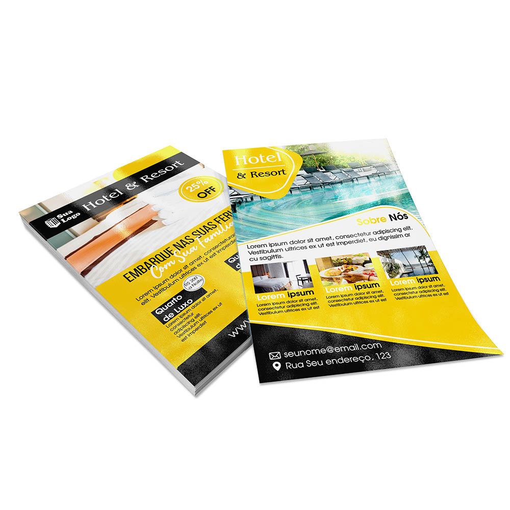 PANFLETOS, FLYERS E FOLHETOS COUCHÊ 150G VERNIZ UV TOTAL FRENTE E VERSO 200X300MM - 4X4 - 5000unid - P302125UV1