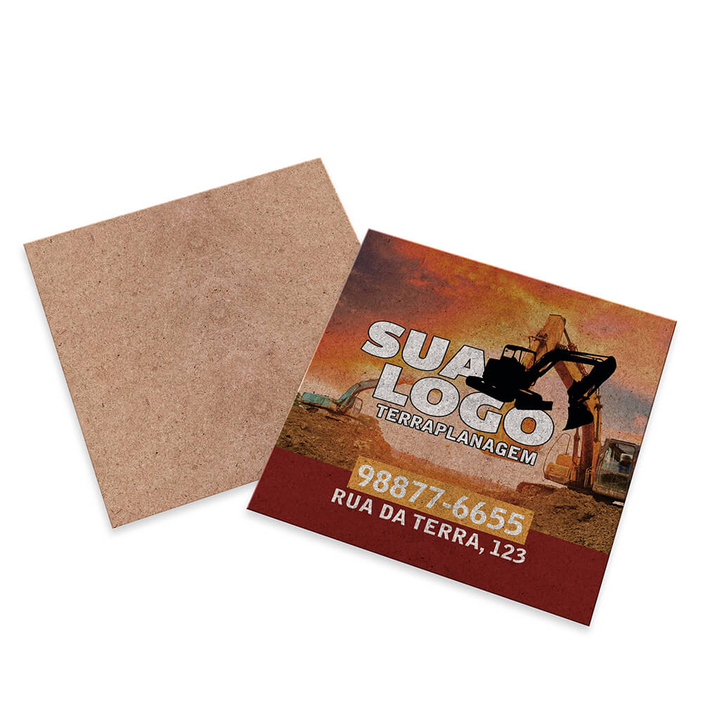 CARTÕES DUPLO KRAFT 250G SEM LAMINAÇÃO E SEM VERNIZ UV SEM VERNIZ COM TINTA BRANCA - 4X0 - 500unid - CDDK500CC