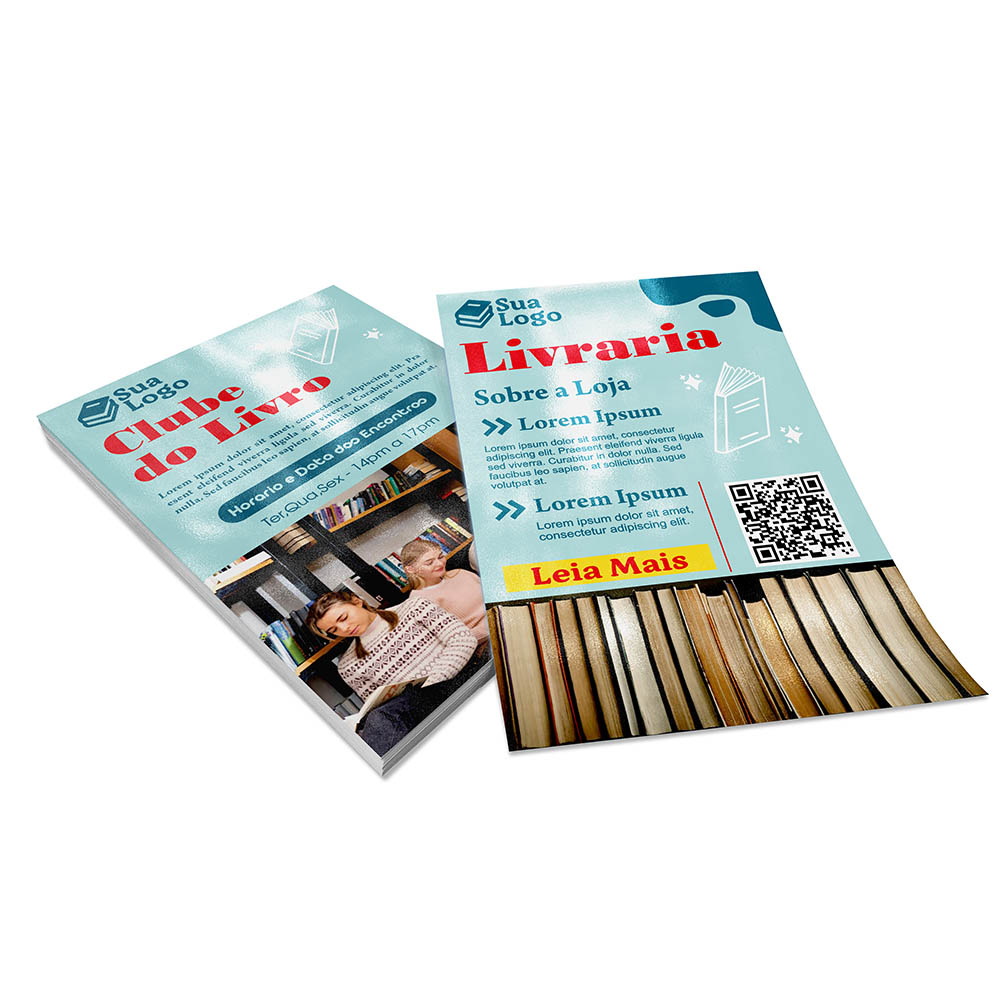 PANFLETOS, FLYERS E FOLHETOS COUCHÊ 150G VERNIZ UV TOTAL FRENTE E VERSO 200X300MM - 4X4 - 10000unid - P302125UV2