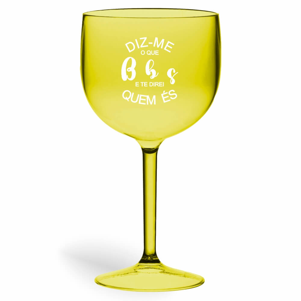 CANECA, COPOS E TAÇAS TAÇAS TAÇAS PLÁSTICAS TAÇA DE GIN 580ML IMPRESSÃO 1 COR TRANSPARENTE AMARELA