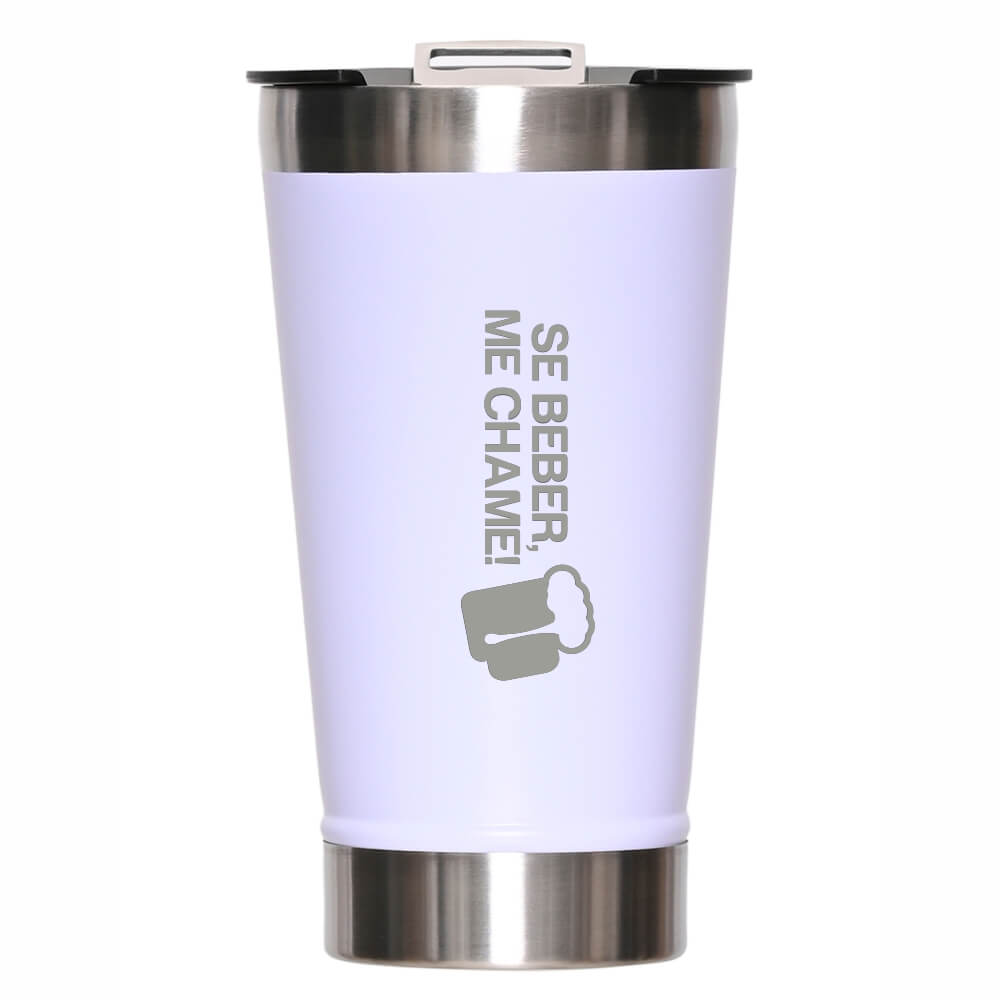CANECA, COPOS E TAÇAS COPOS COPOS TÉRMICOS MODELO COM ABRIDOR GRAVAÇÃO FRONTAL 470ML BRANCO