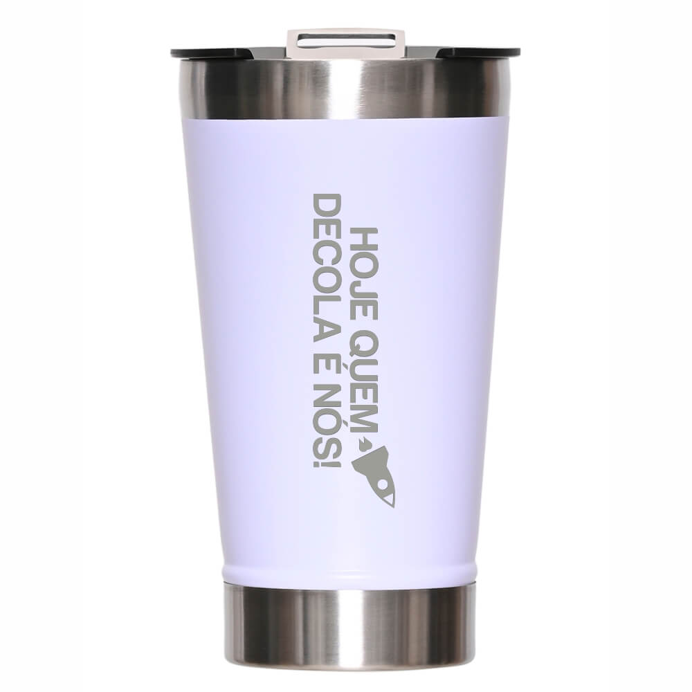CANECA, COPOS E TAÇAS COPOS COPOS TÉRMICOS MODELO COM ABRIDOR GRAVAÇÃO FRONTAL 470ML BRANCO