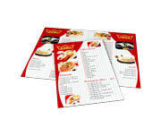 CARDÁPIOS CARDÁPIOS PERSONALIZADOS 4 PÁGINAS COM DOBRA COUCHÊ 250G 300X210MM - 4X4 - 100unid - CC44H100