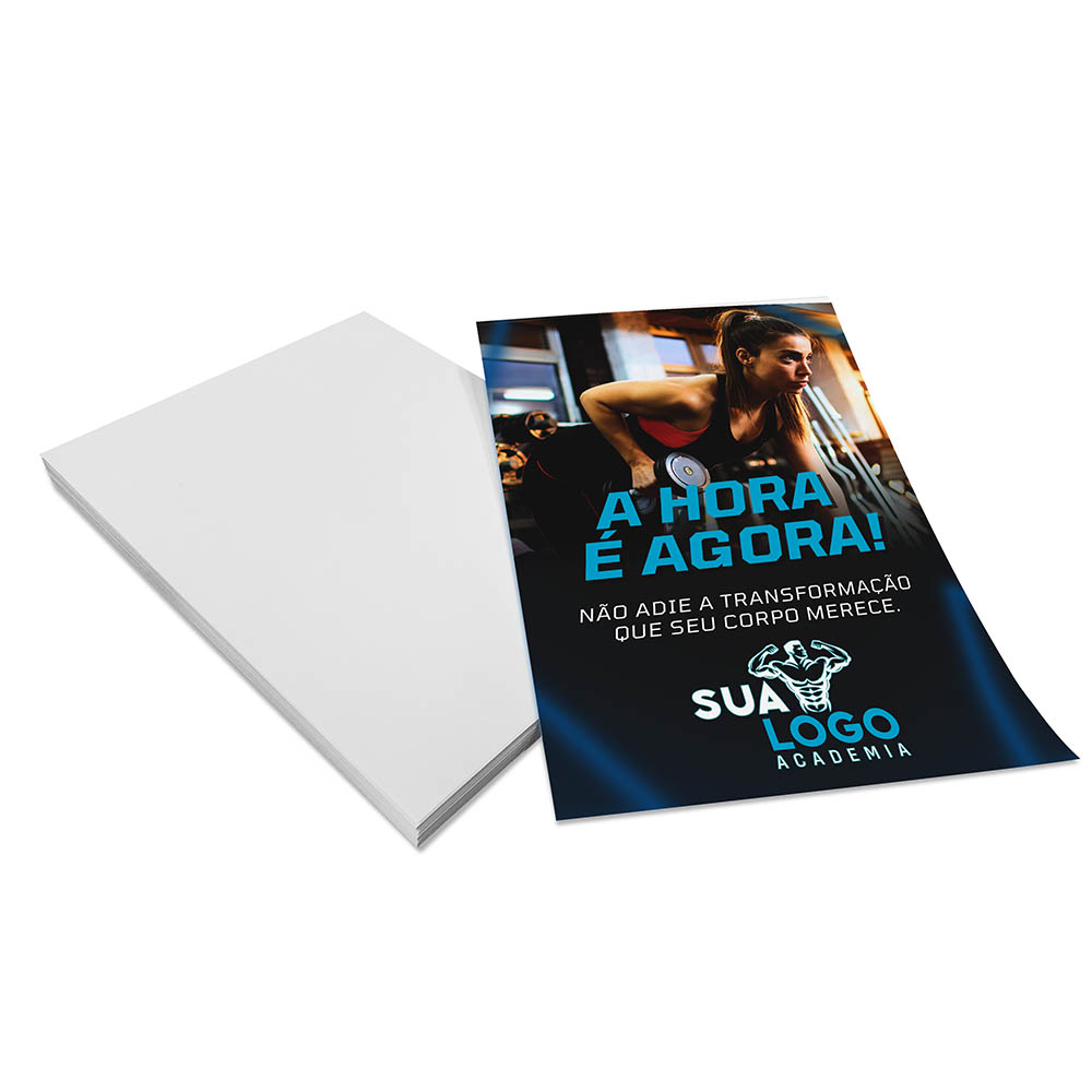 PANFLETOS, FLYERS E FOLHETOS APERGAMINHADO 180G 210X300MM - 4X0 - 500unid - PD84X0500