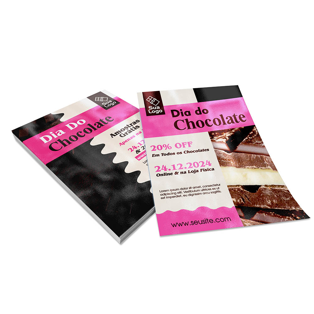 PANFLETOS, FLYERS E FOLHETOS COUCHÊ 150G VERNIZ UV TOTAL FRENTE E VERSO 300X400MM - 4X4 - 10000unid - PB7004B2