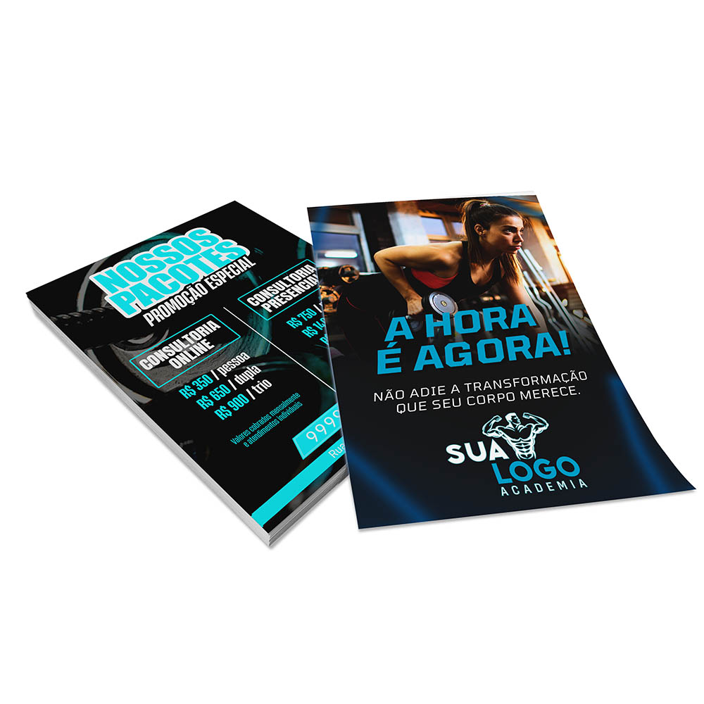 PANFLETOS, FLYERS E FOLHETOS APERGAMINHADO 180G 210X300MM - 4X4 - 500unid - PD84X4500