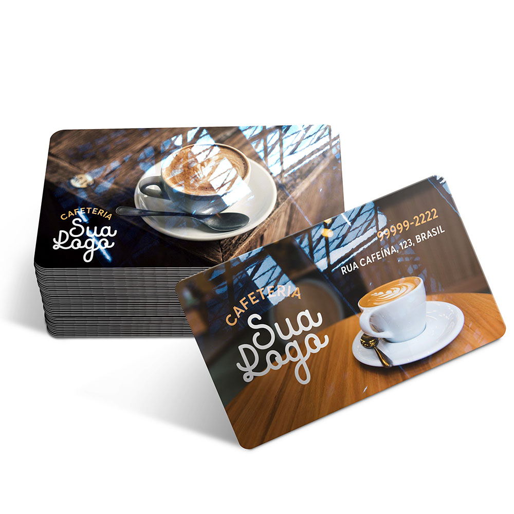 CARTÕES DE VISITA PVC 0,50MM PREMIUM BRANCO - 4X4 - 120unid - PVC005C