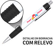 CANETAS IMPRESSÃO COLORIDA PLÁSTICAS COMERCIAL PRETA