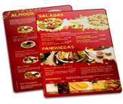 CARDÁPIOS CARDÁPIOS PERSONALIZADOS PVC PVC 0,50MM PREMIUM BRANCO 273X424MM - 4X4 - 10unid - CP44425C