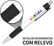 CANETAS IMPRESSÃO COLORIDA PLÁSTICAS COMERCIAL PRETA