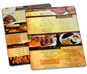 CARDÁPIOS CARDÁPIOS PERSONALIZADOS PVC PVC 0,50MM PREMIUM BRANCO 273X424MM - 4X4 - 25unid - CP44450C