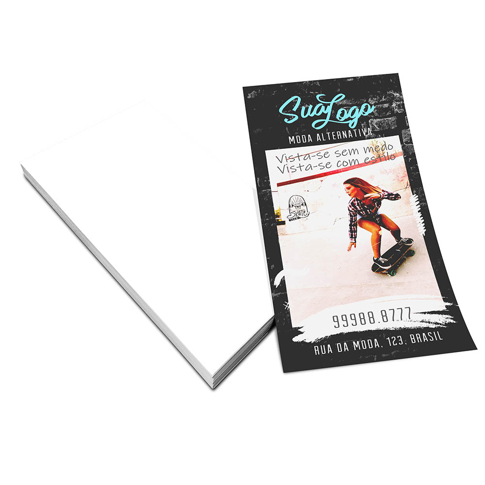 PANFLETOS, FLYERS E FOLHETOS APERGAMINHADO 240G 100X210MM - 4X0 - 100unid - 6402CC