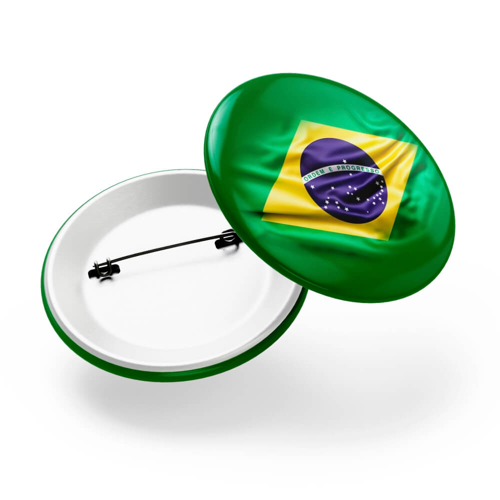 BOTTONS E PINS PERSONALIZADOS COM ALFINETE MODELO REDONDO 45MM