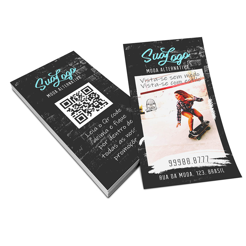 PANFLETOS, FLYERS E FOLHETOS APERGAMINHADO 240G 100X210MM - 4X4 - 100unid - P15441MA1