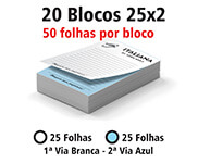 BLOCOS, COMANDAS, RECEITUÁRIOS E TALÕES BLOCOS E TALÕES 25 FOLHAS AUTOCOPIATIVO 56G 25X2 150X210MM