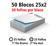 BLOCOS, COMANDAS, RECEITUÁRIOS E TALÕES BLOCOS E TALÕES 25 FOLHAS AUTOCOPIATIVO 56G 25X2 150X210MM