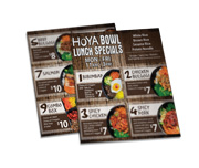 CARDÁPIOS CARDÁPIOS PERSONALIZADOS SIMPLES COUCHÊ 250G 150X210MM