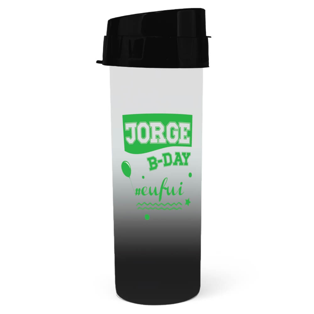 GARRAFAS E SQUEEZES SQUEEZE DE PP MODELO ACQUA BIO 480ML DEGRADÊ PRETO