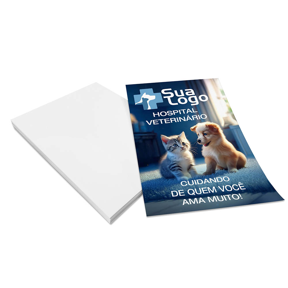 PANFLETOS, FLYERS E FOLHETOS APERGAMINHADO 240G 105X150MM - 4X0 - 250unid - PAP1105C6