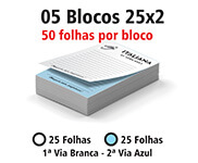 BLOCOS, COMANDAS, RECEITUÁRIOS E TALÕES BLOCOS E TALÕES 25 FOLHAS AUTOCOPIATIVO 56G 25X2 75X105MM