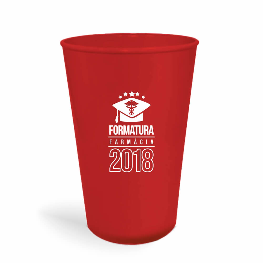 CANECA, COPOS E TAÇAS COPOS COPOS PLÁSTICOS COPO TWISTER 600ML IMPRESSÃO 1 COR LEITOSO VERMELHO