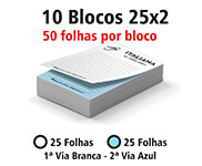 BLOCOS, COMANDAS, RECEITUÁRIOS E TALÕES BLOCOS E TALÕES 25 FOLHAS AUTOCOPIATIVO 56G 25X2 75X105MM