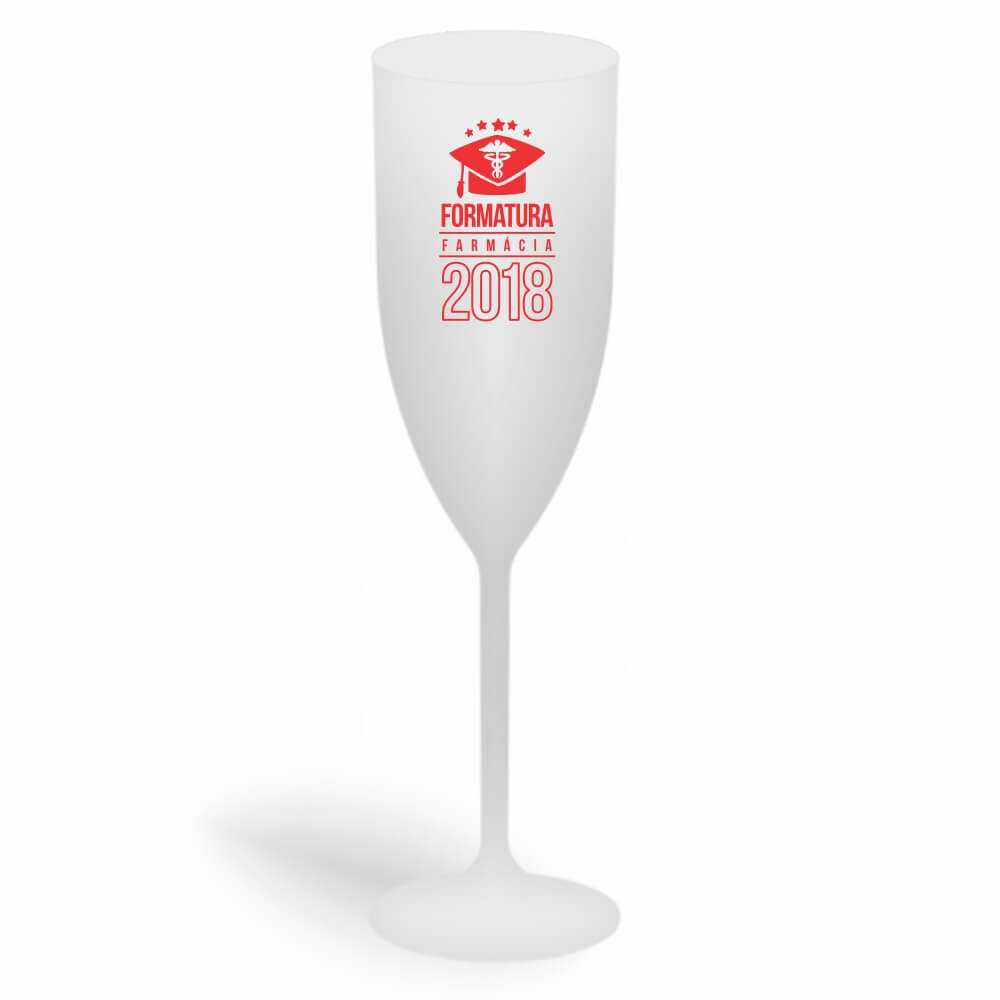 CANECA, COPOS E TAÇAS TAÇAS TAÇAS PLÁSTICAS TAÇA DE CHAMPANHE 180ML IMPRESSÃO 1 COR LEITOSA BRANCA