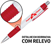 CANETAS IMPRESSÃO COLORIDA PLÁSTICAS COMERCIAL VERMELHA